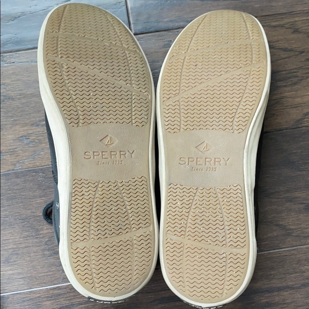 Sperry lace-up black leather boat shoes - Picture 5 of 5